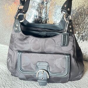 Coach Black Signature Shoulder Bag